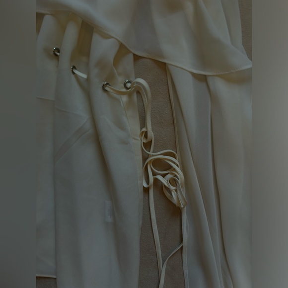 HauteHippie cream chiffon blouse - Picture 4 of 5